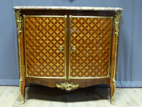 Buffet en marqueterie estampillé " Escalier de cristal Paris "