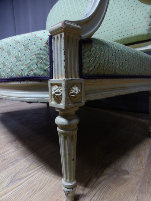 Divano laccato in stile Luigi XVI