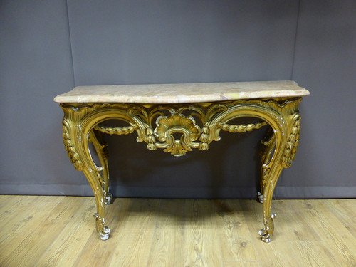 Console En Bois Doré Louis XV