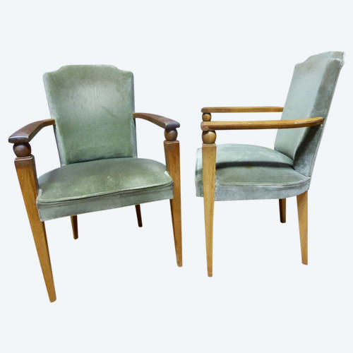 Paire De Fauteuils Dans Le Goût De Gilbert Poillerat