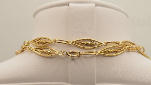 Collana in filigrana in oro giallo 18 Kt