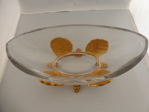 Signed Crystal And Bronze Cup