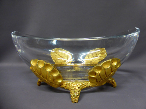 Signed Crystal And Bronze Cup
