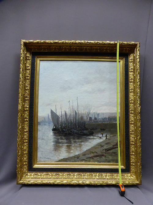 Table XIX "Boats In Port" French School H.Delpech
