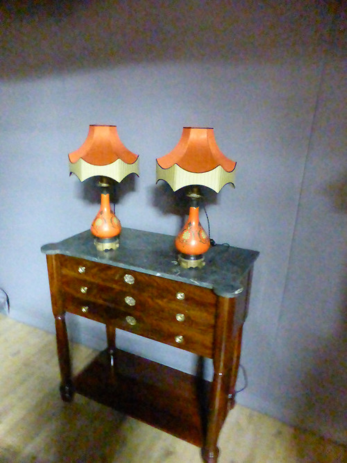 Console à Tiroirs En Acajou