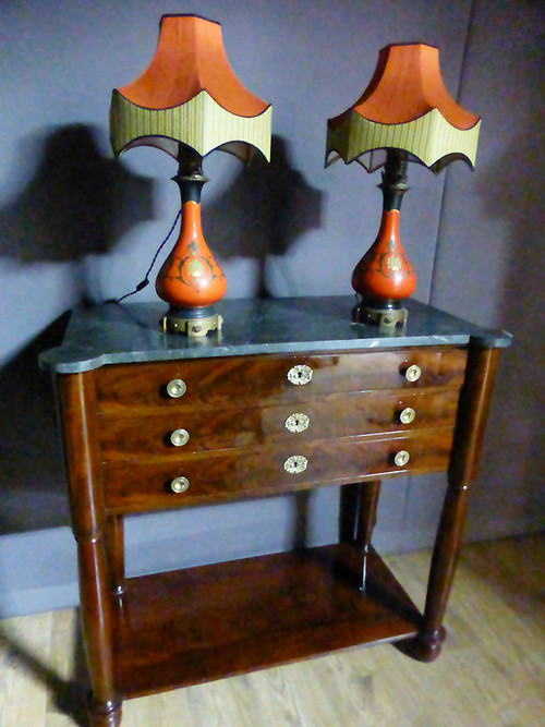 Console à Tiroirs En Acajou