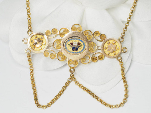 Collier En Or Jaune émaillé