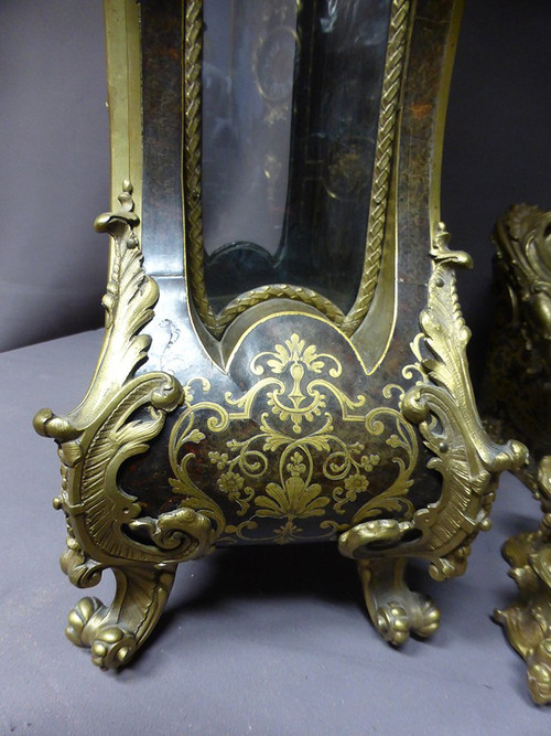 Cartel Marqueterie Boulle écaille Brune XVIII