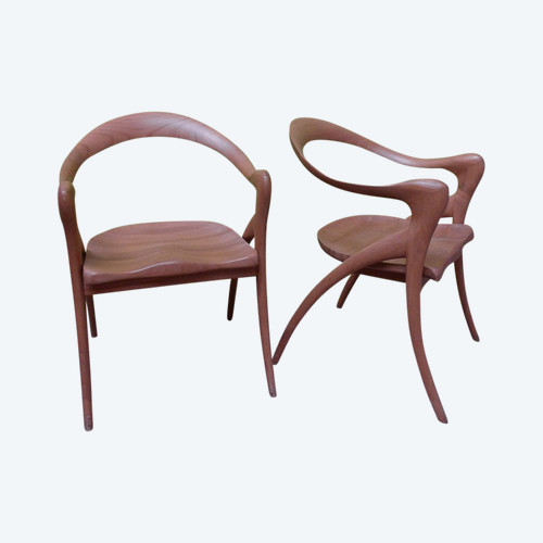 Coppia di poltrone in teak