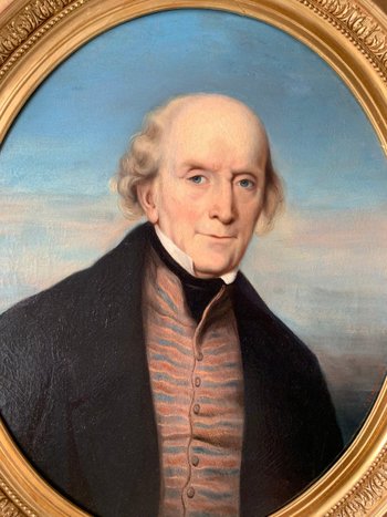 Portrait d'un gentleman par CALLANDE DE CHAMPMARTIN - XIXe - Huile sur toile signée