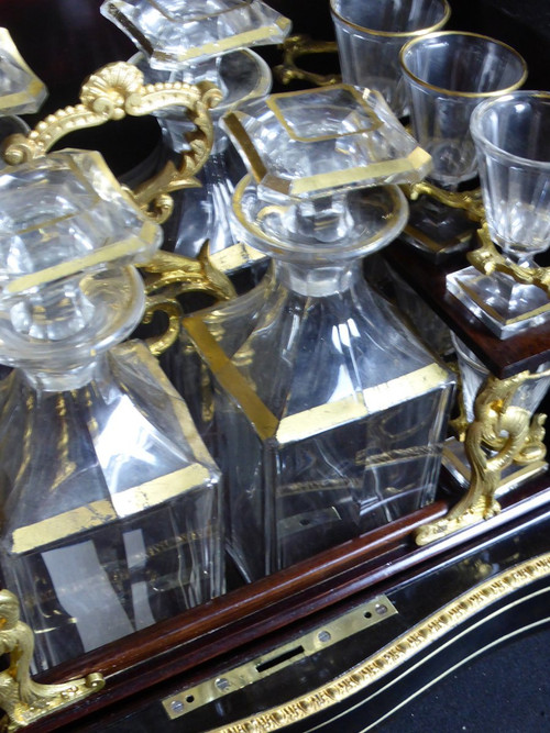 19th century Boulle wine cellar
