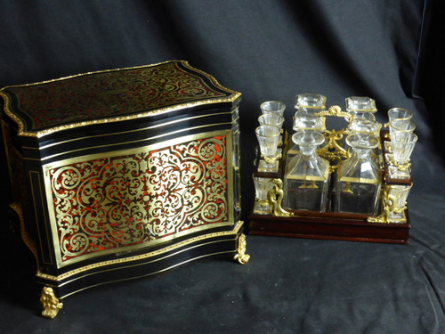 19th century Boulle wine cellar