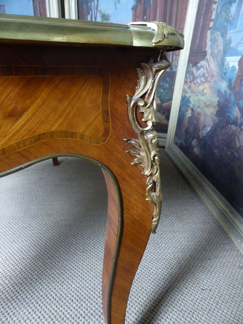 Bureau Louis XV En Marqueterie