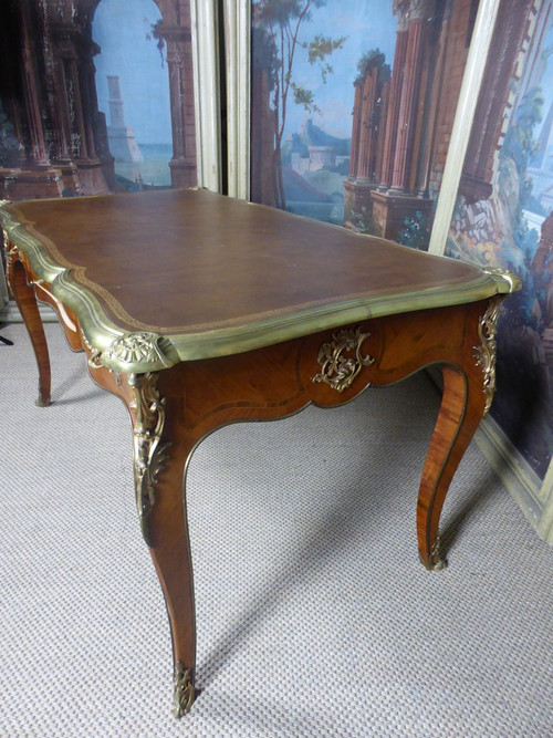 Bureau Louis XV En Marqueterie