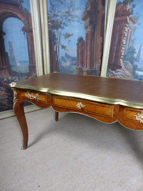 Bureau Louis XV En Marqueterie