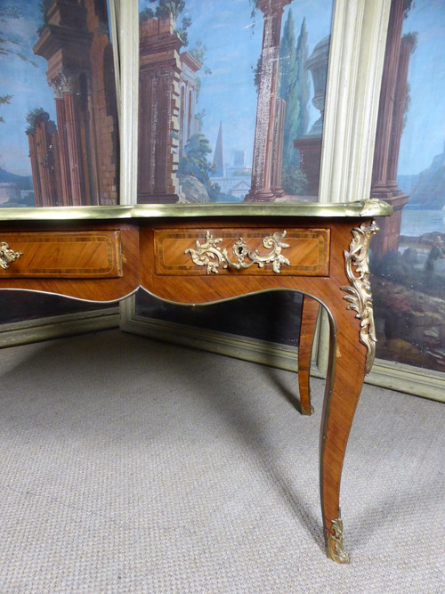 Bureau Louis XV En Marqueterie