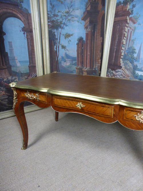 Bureau Louis XV En Marqueterie