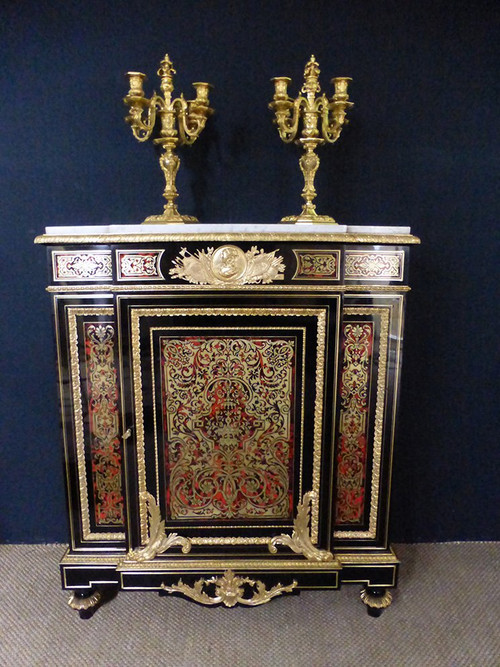 Buffet d'Appui En Marqueterie Boulle époque Napoléon III
