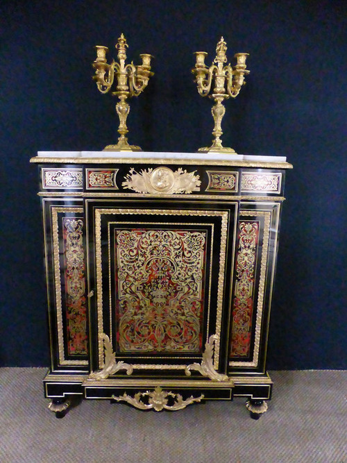 Buffet d'Appui En Marqueterie Boulle époque Napoléon III