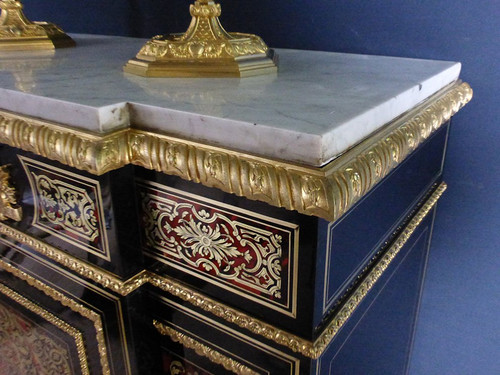 Buffet d'Appui En Marqueterie Boulle époque Napoléon III