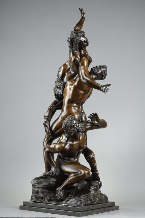Scultura in bronzo - "Ratto dei Sabini" da Giambologna, XIX sec