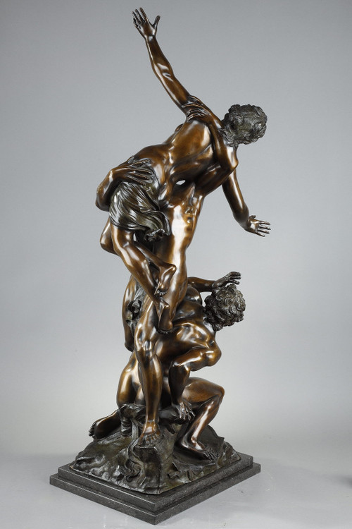 Scultura in bronzo - "Ratto dei Sabini" da Giambologna, XIX sec