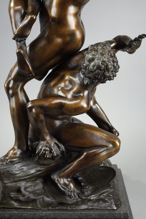 Scultura in bronzo - "Ratto dei Sabini" da Giambologna, XIX sec