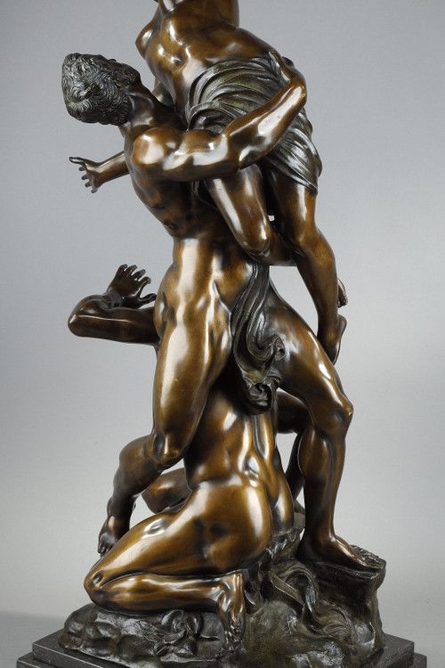 Scultura in bronzo - "Ratto dei Sabini" da Giambologna, XIX sec