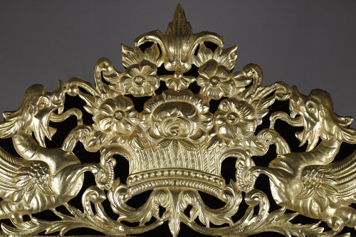 Improtant miroir à parecloses de style Louis XIV
