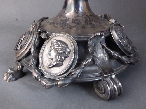 Silver Servant With Two Crista Trays