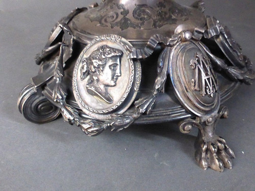 Silver Servant With Two Crista Trays