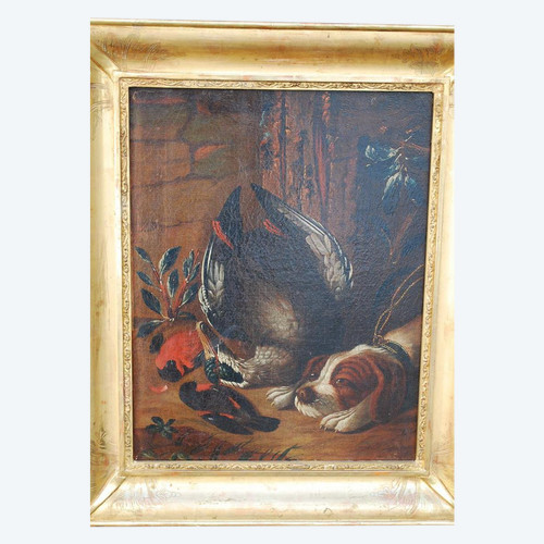 Still Life With Dog XVII Follower Of HONDE COTTER