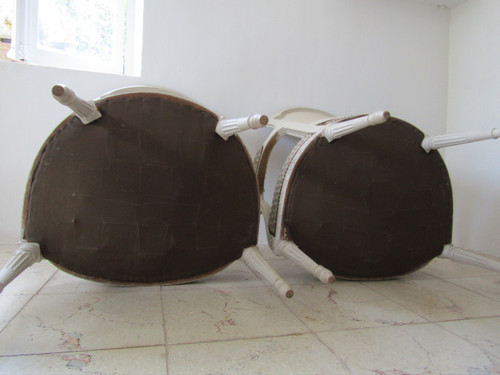 Paire de fauteuils Louis XVI