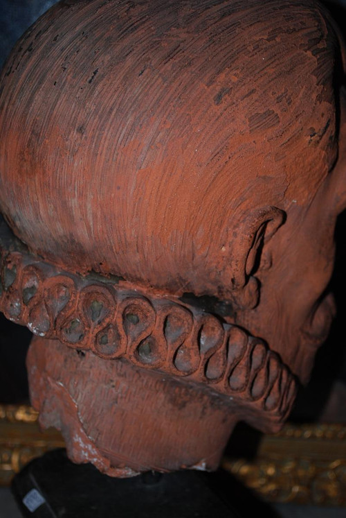 Busto in terracotta del XVII secolo, probabilmente l'ammiraglio De Coligny