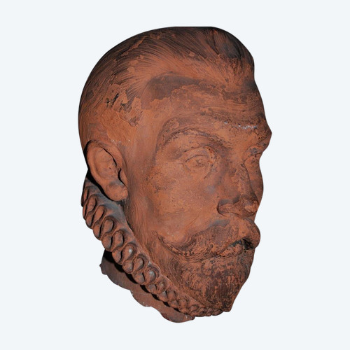 Busto in terracotta del XVII secolo, probabilmente l'ammiraglio De Coligny