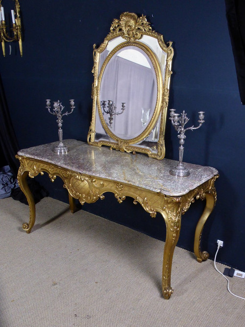 Table De Milieu En Bois Doré XIXe siècle