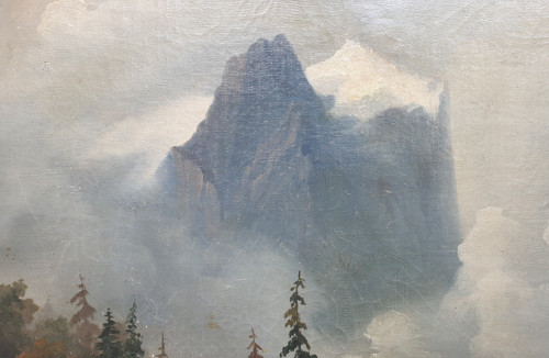 Augustin BADER - View of the Charmey Valley in Switzerland