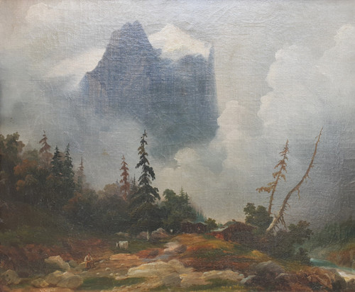 Augustin BADER - View of the Charmey Valley in Switzerland