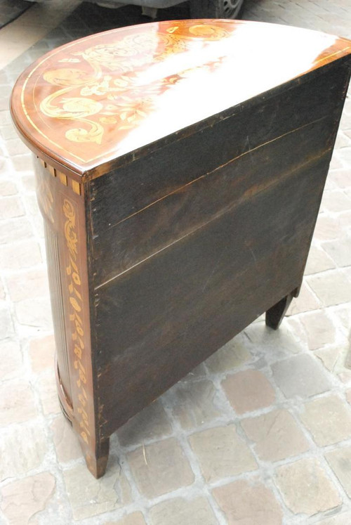 Meuble Demi Lune, Marqueterie , Hollande