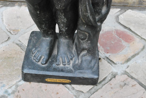 Lead Sculpture After Bridan: The Boy With The Bird Nineteenth Century