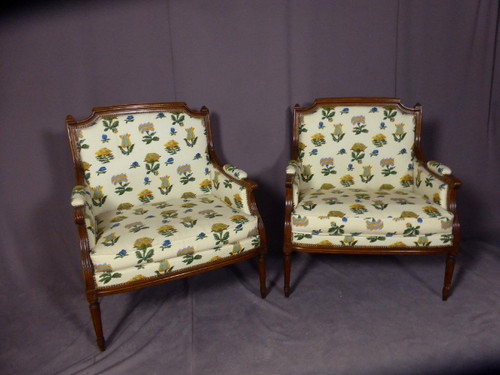 Coppia di Poltrone Marchesa Fine XIX Secolo