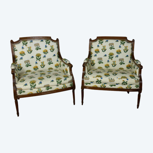 Coppia di Poltrone Marchesa Fine XIX Secolo