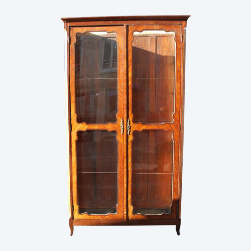 Importante libreria impiallacciata di epoca Luigi XV con timbro De Defriche