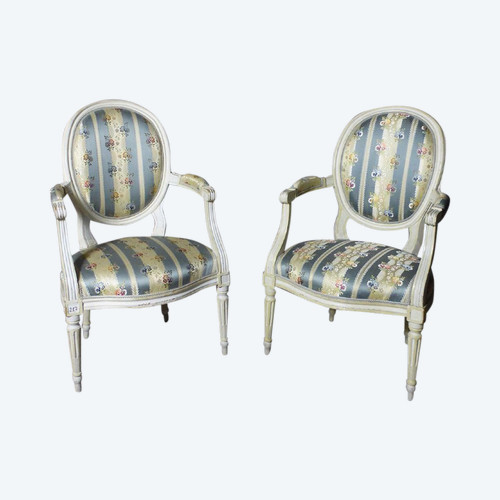 Paire De Fauteuils Louis XVI