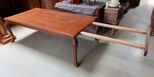 Important Rectangular Table, Chippendale Style, England - Mid-20th Century