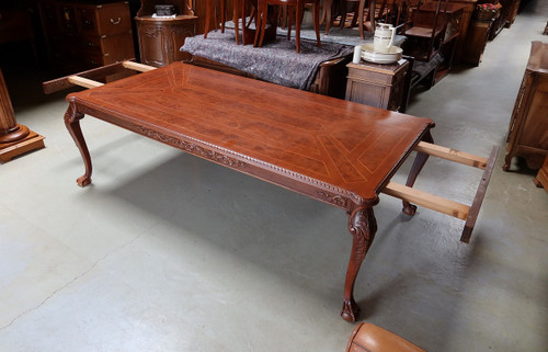Important Rectangular Table, Chippendale Style, England - Mid-20th Century