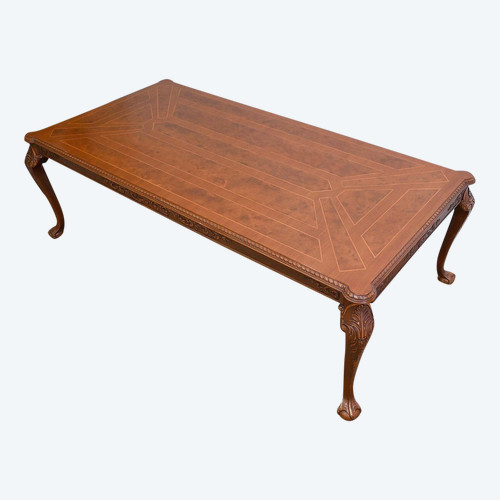 Important Rectangular Table, Chippendale Style, England - Mid-20th Century