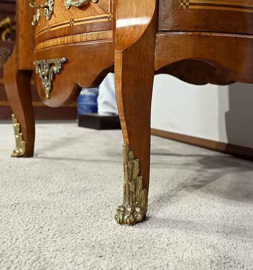 Comò Rognon in Legno Pregiato, Stile Transizione Luigi XIV / Luigi XV - Fine XIX secolo