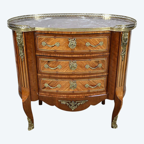 Comò Rognon in Legno Pregiato, Stile Transizione Luigi XIV / Luigi XV - Fine XIX secolo