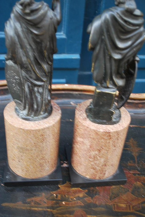 Paar Bronzestatuen, die Mars und Venus darstellen, Italien XVIII